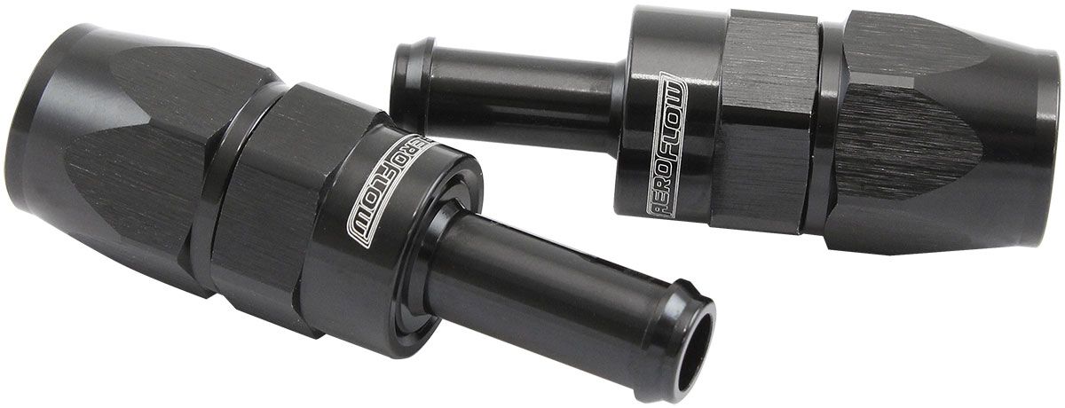STRAIGHT -6AN HOSE END TO 5/16BARB TEFLON 200 SERIES BLACK, , scaau_hi-res