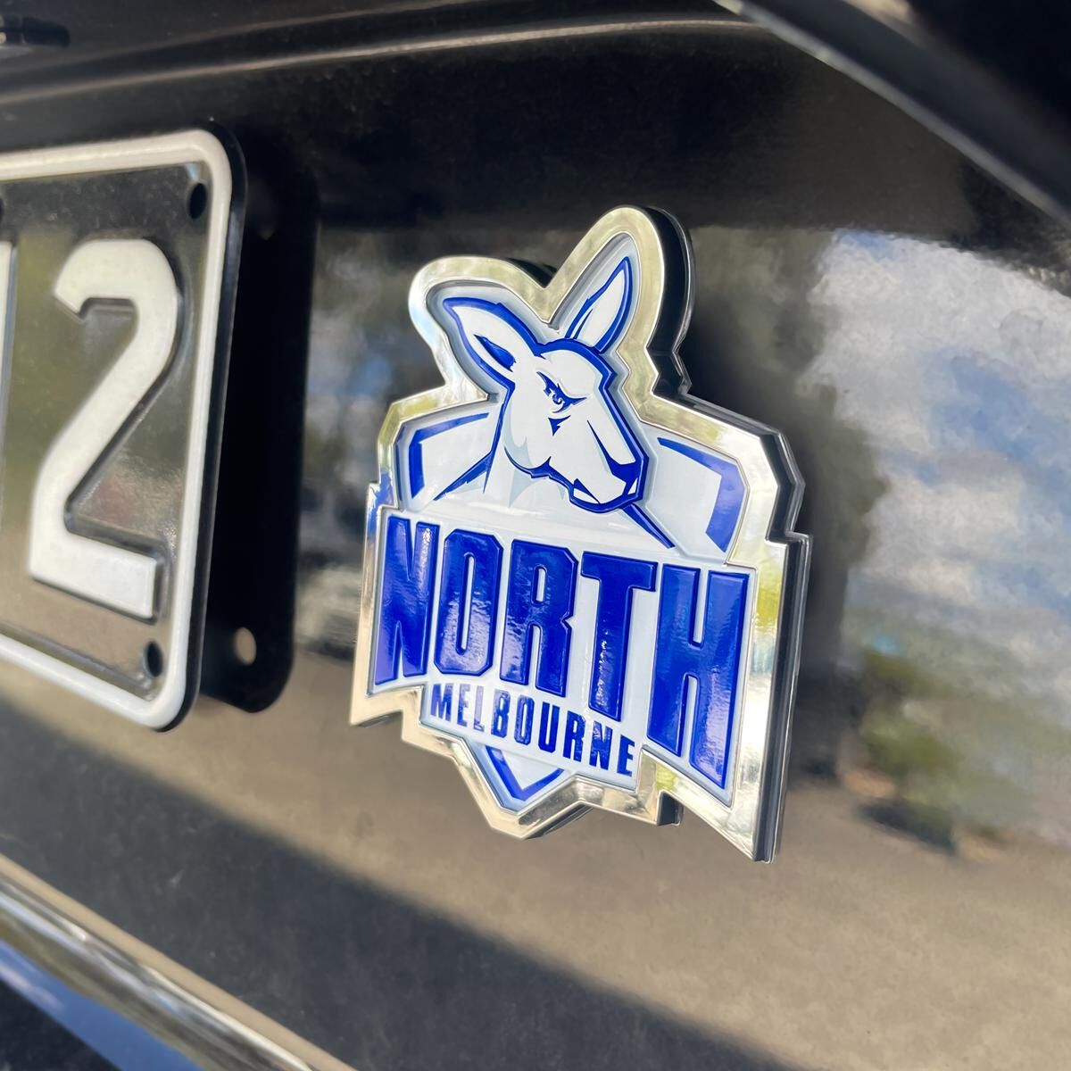 AFL NORTH MELBOURNE KANGAROOS 3D CHROME CAR EMBLEM, , scaau_hi-res