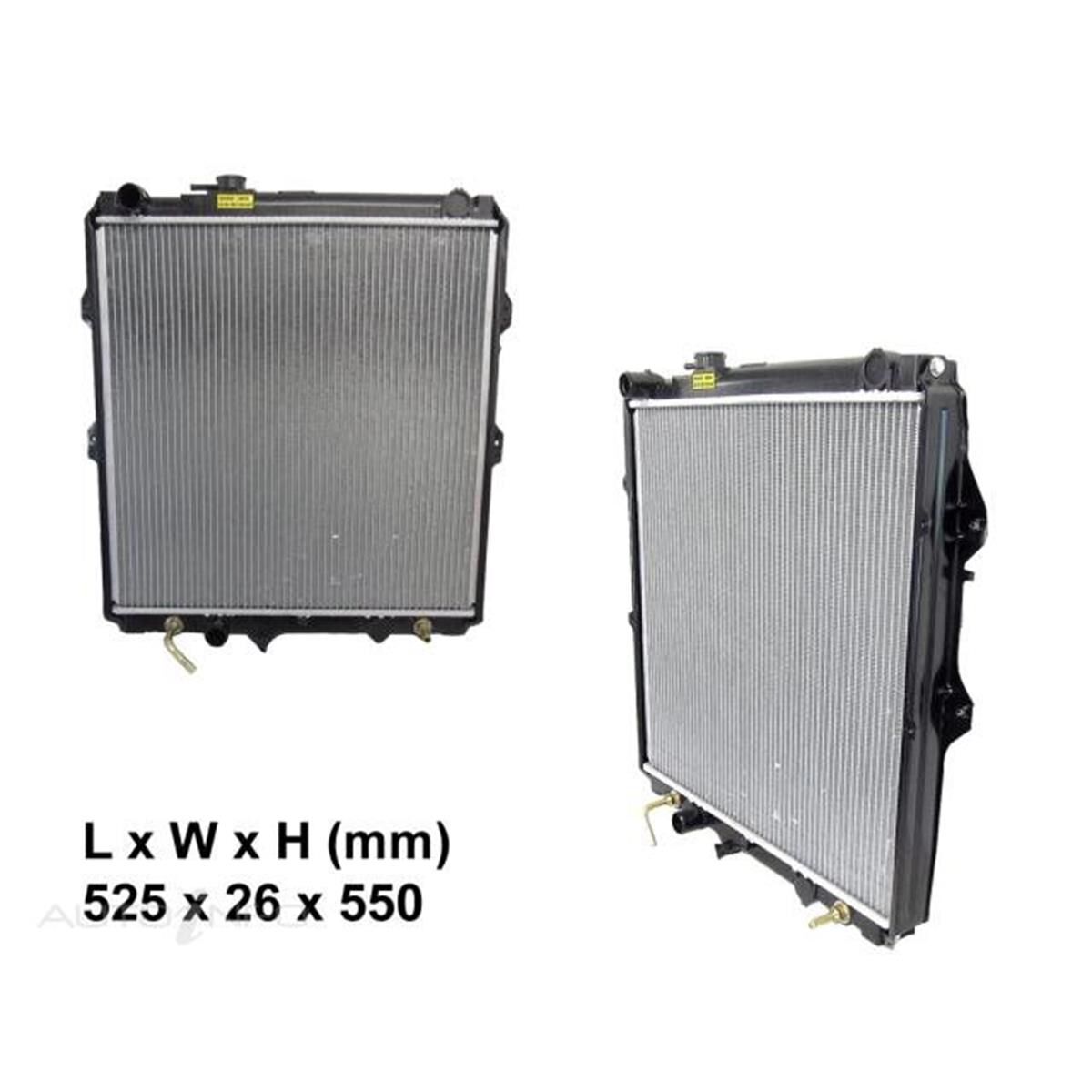 TOYOTA HILUX  VZN SERIES  10/1997 ~ 03/2005  RADIATOR  3.4 LITRE V6 PETROL AUTOMATIC- (5VZFE), , scaau_hi-res