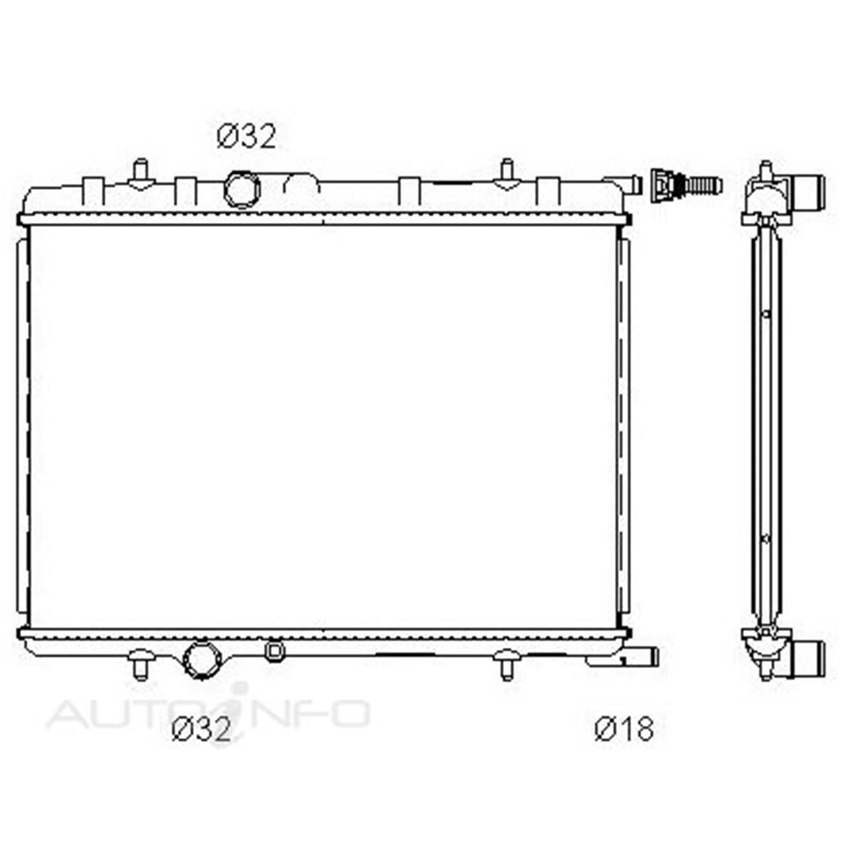 PTX RADIATOR PEUGEOT CITROEN, , scaau_hi-res