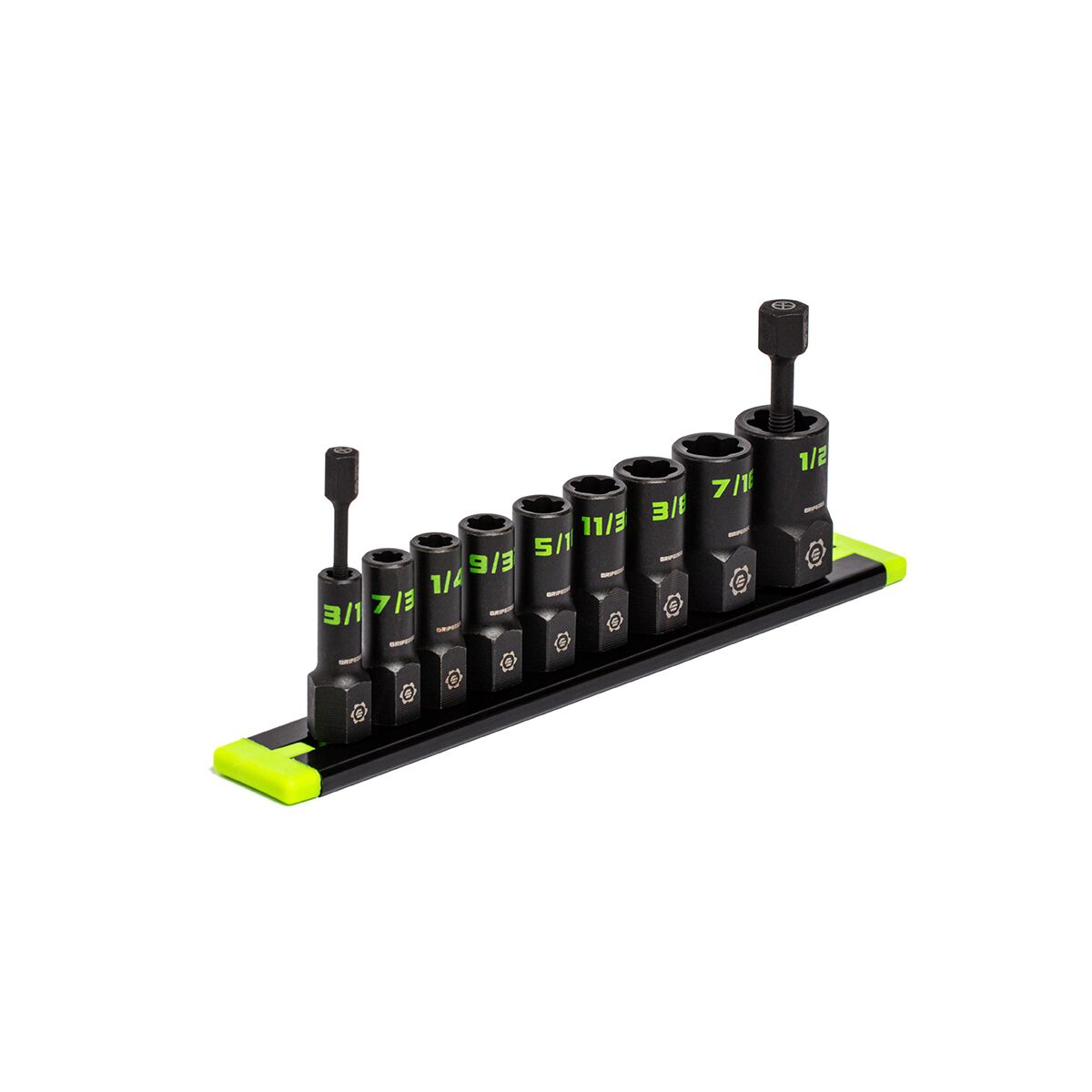 GRIPEDGE 1/4DR SAE SKT EXTRACTOR SET 9PC, , scaau_hi-res