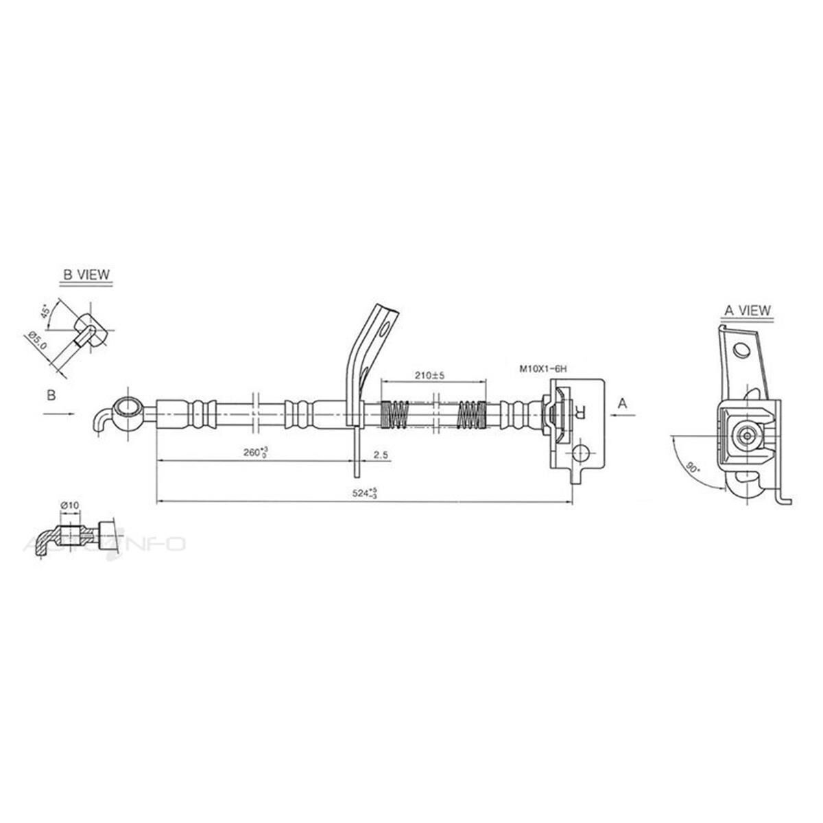 BRAKE HOSE FRH HYUNDAI I30 FD 07 ON, , scaau_hi-res
