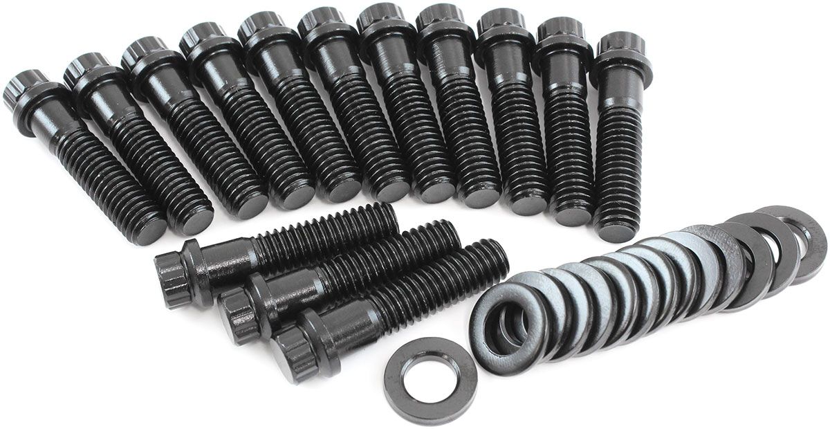 HOLDEN V8 INTAKE BOLTS BLACK 12 POINT 253 308 304 PACK 14, , scaau_hi-res