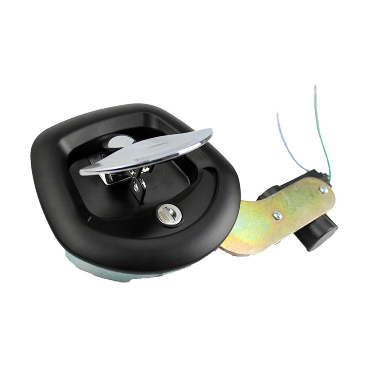 Sunrise T Lock Whale Tail Chrome Handle Black Housing Central Locking 12V, , scaau_hi-res