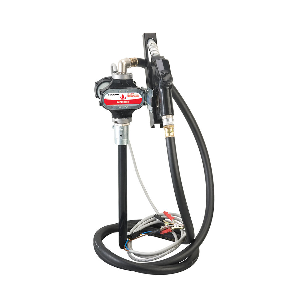 Alemlube 12V Diesel Drum Pump, Auto Nozzle, 75LPM, 52004A Supercheap Auto