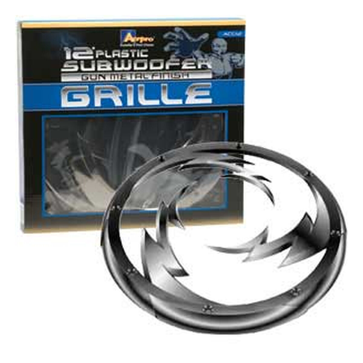 12"GUN METAL PLASTIC GRILLE, , scaau_hi-res
