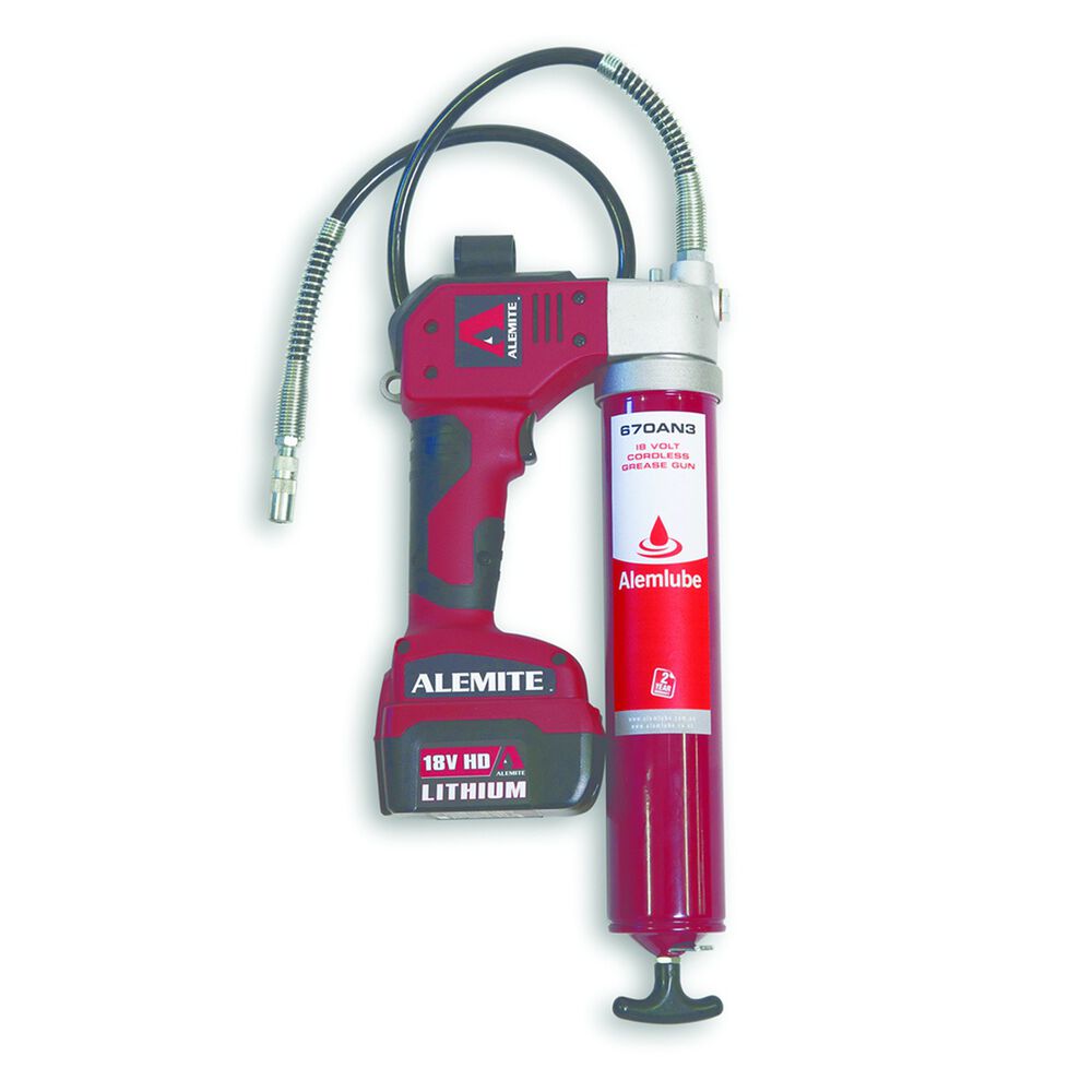 Alemlube Cordless Grease Gun 18V, 670AN3 Supercheap Auto