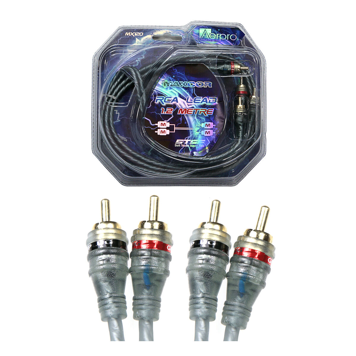 AERPRO - MAXCOR 1.2M RCA LEAD 2M-2M - MX120, , scaau_hi-res