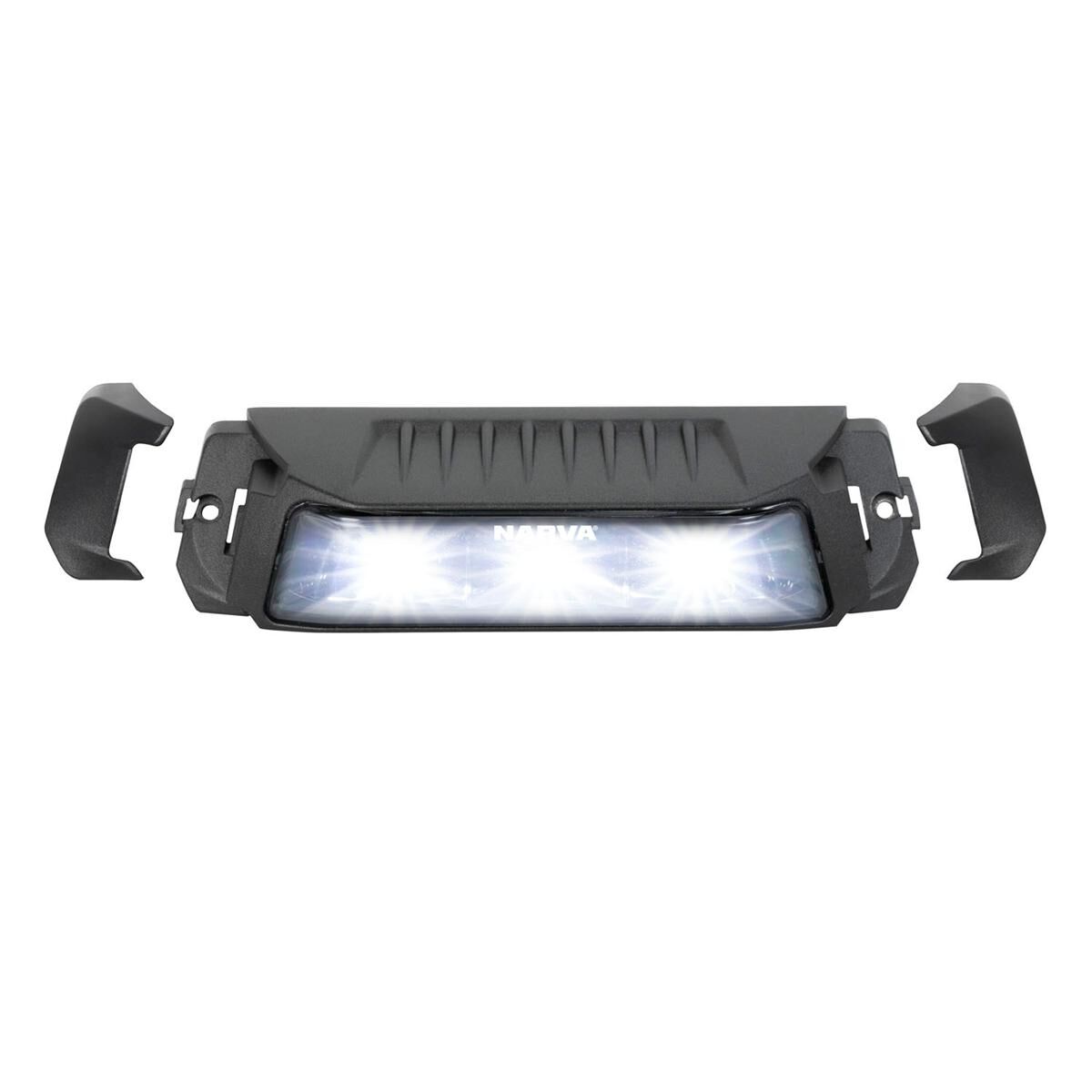 NARVA 9-33 VOLT LED SCENE LAMP - FLOOD BEAM WITH BLACK HOUSING, , scaau_hi-res