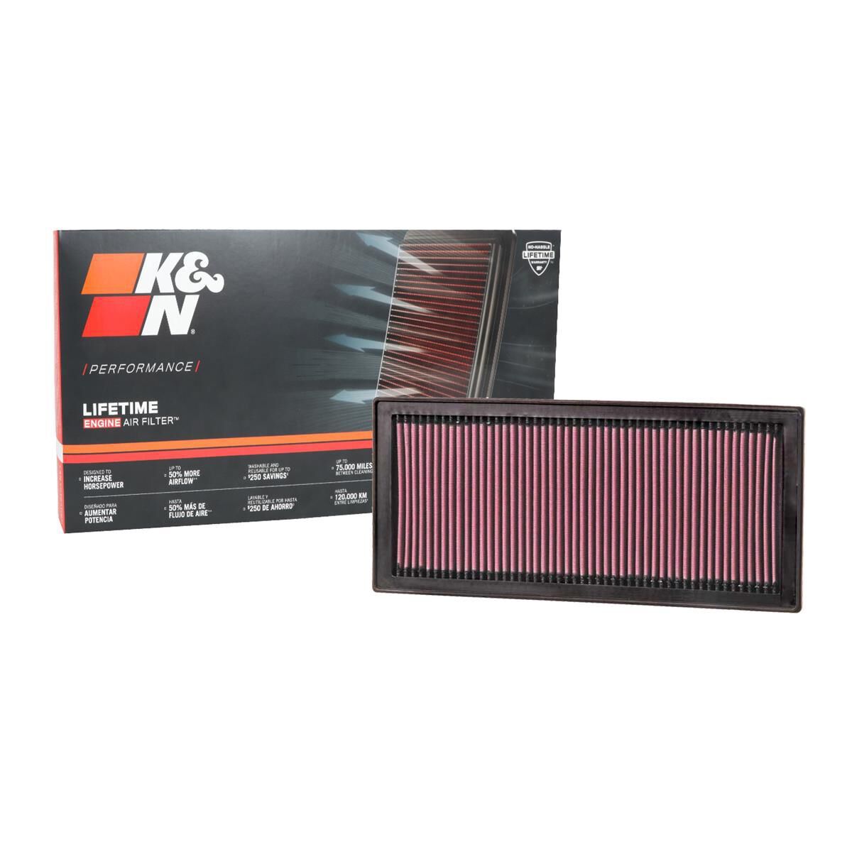 K&N HI-FLOW AIR FILTER - REUSABLE, , scaau_hi-res