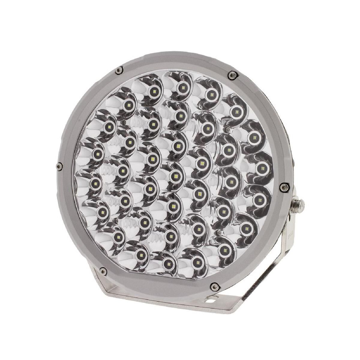 9" RND LED DRIVING LAMP DRIVNG BEAM 9-36V 160W 37 LEDs SILVR BEZEL 15,600Lms, , scaau_hi-res