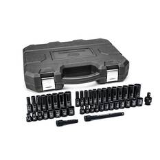 44 PC. 3/8” DRIVE 6 POINT STANDARD & DEEP IMPACT METRIC & SAE SOCKET SET, , scaau_hi-res