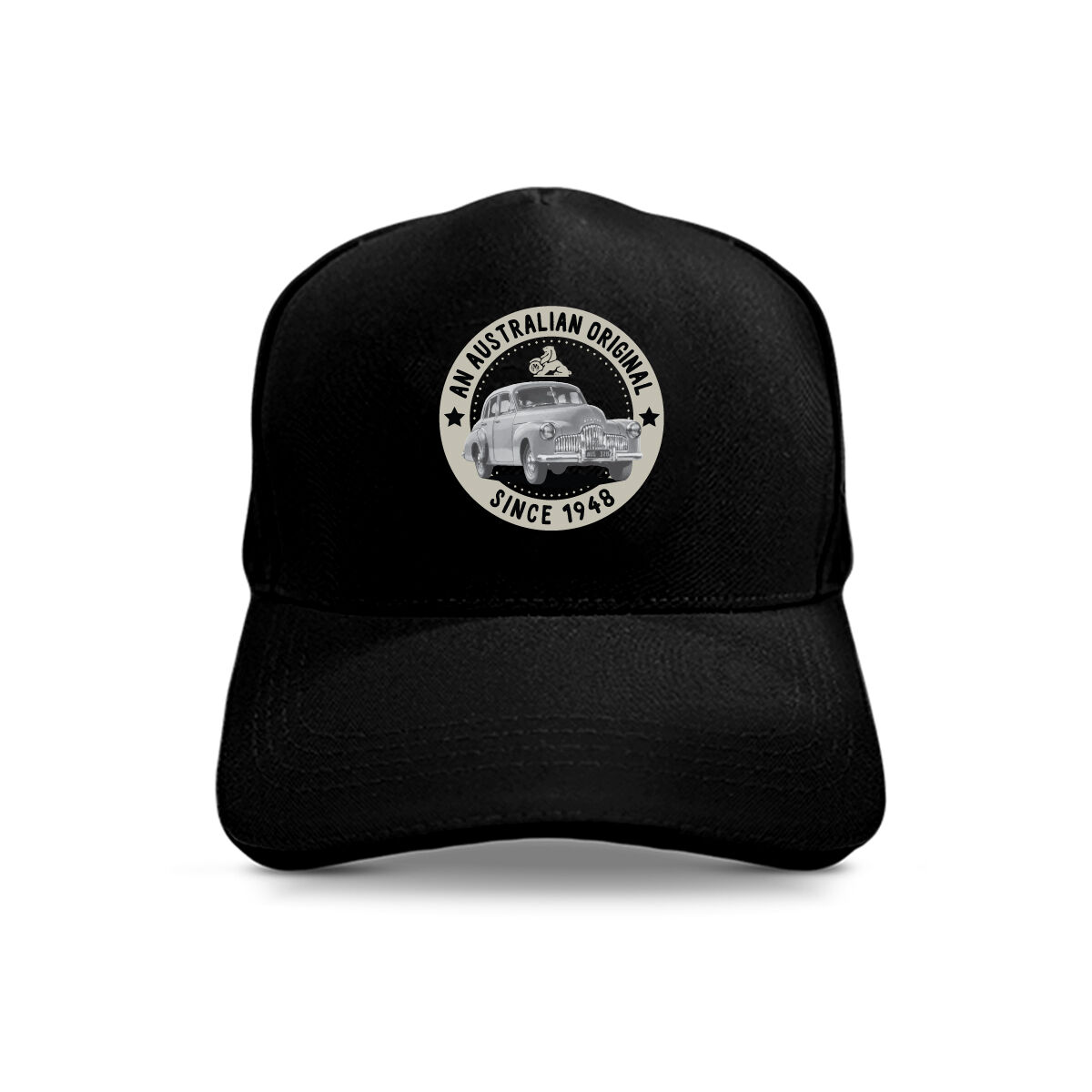 YOUTH 5-PANEL CAP-BLACK [AN AUSTRALIAN 1948 ORIGINAL], , scaau_hi-res