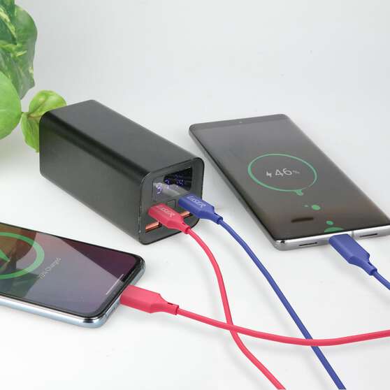 LASER 60W USB-C TO USB-C CABLE RED/BLUE 2 PACK 2M | FAST CHARGE & DURABLE, , scaau_hi-res