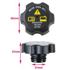 Radiator Cap Plastic Dual O Ring 20PSI, 140KPA, , scaau_hi-res