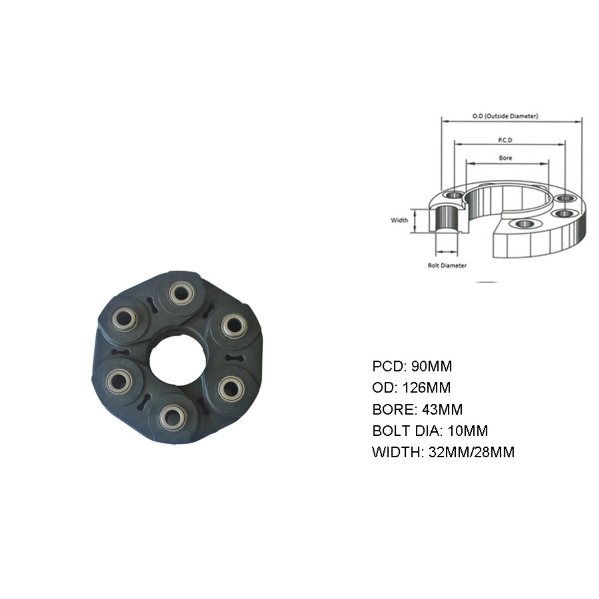 SORENTO (BL/XM/UM) (PCD:90MM) 12/02-3/20 TAIL SHAFT COUPLING, , scaau_hi-res