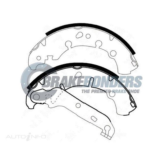 Brake Shoes - Ford 203.2mm, , scaau_hi-res