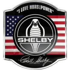 SHELBY COBRA MEDALLION LOGO CAR DECAL (BLACK/WHITE/CHROME), , scaau_hi-res