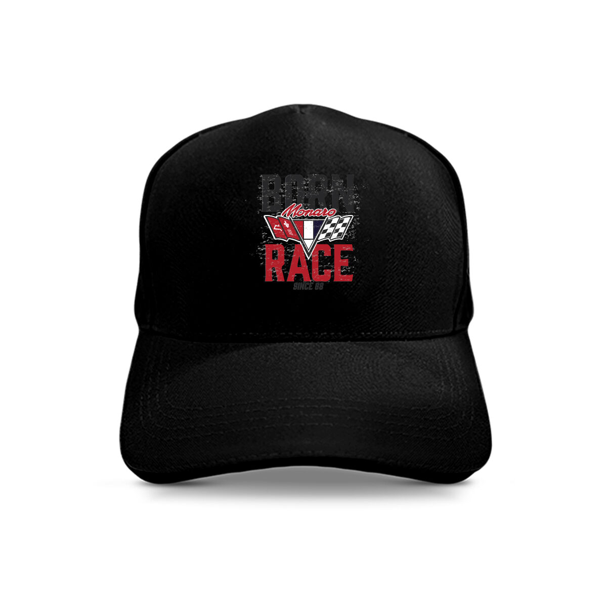 ADULT 5-PANEL CAP-BLACK [MONARO BORN RACE], , scaau_hi-res