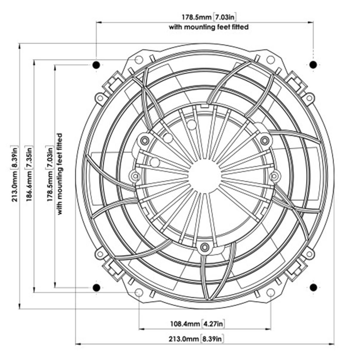 BRUSHLESS 8" THERMATIC ELECTRIC FAN (12V), , scaau_hi-res