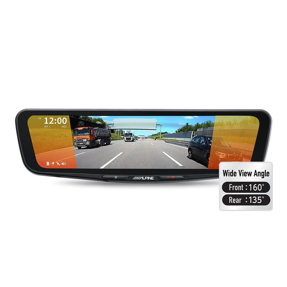 10" DIGITAL E-MIRROR WITH FRONT & REAR DVR CAMERA, , scaau_hi-res