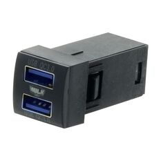 DUAL USB SOCKET QC3 OE RPL T/S NEW TOYOTA SQUARE BLUE LED, , scaau_hi-res