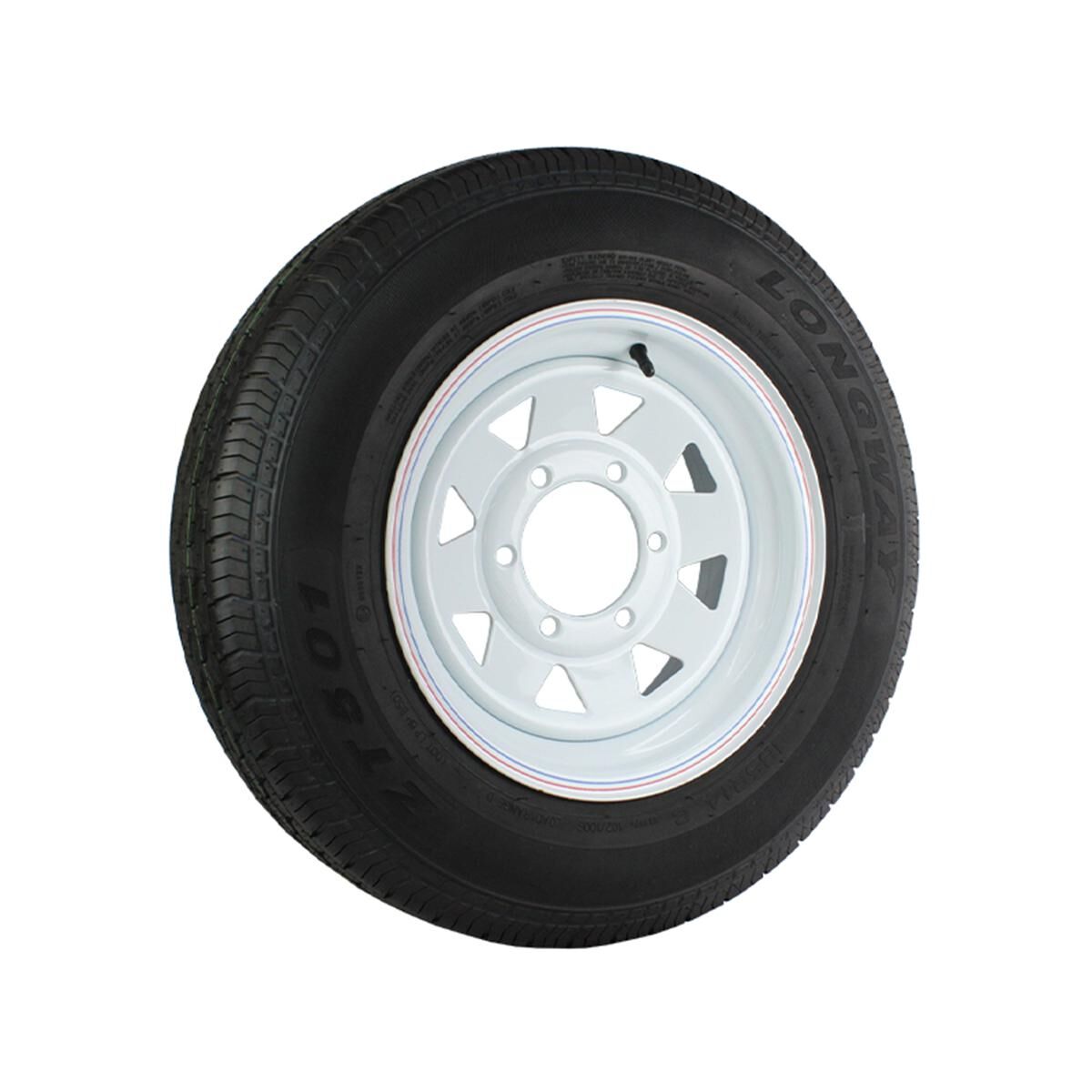 Sunrise Trailer 15" Wheel - Landcruiser 6 Stud, 195R15LT White, , scaau_hi-res