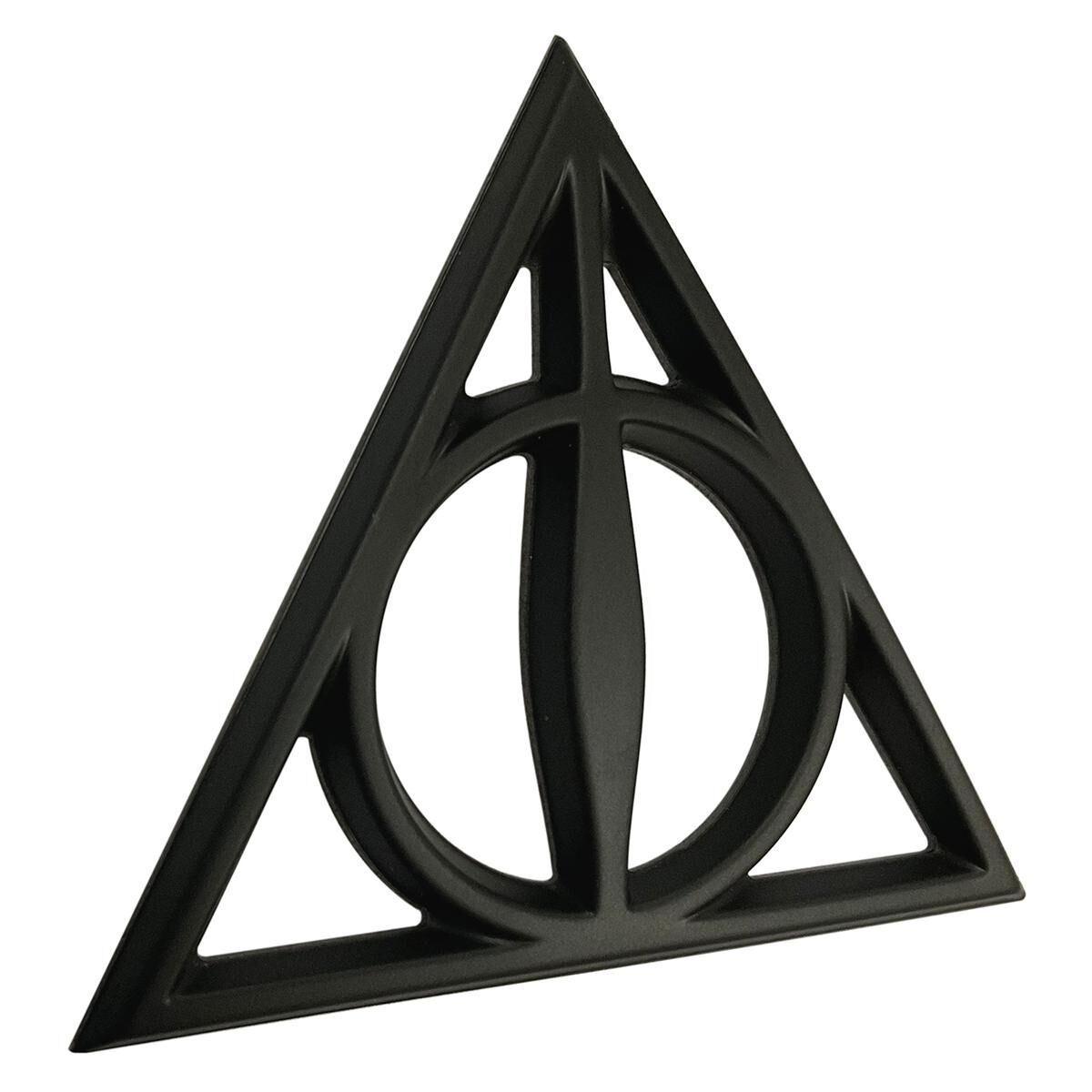 HARRY POTTER DEATHLY HALLOWS 3D CAR EMBLEM (MATT BLACK), , scaau_hi-res