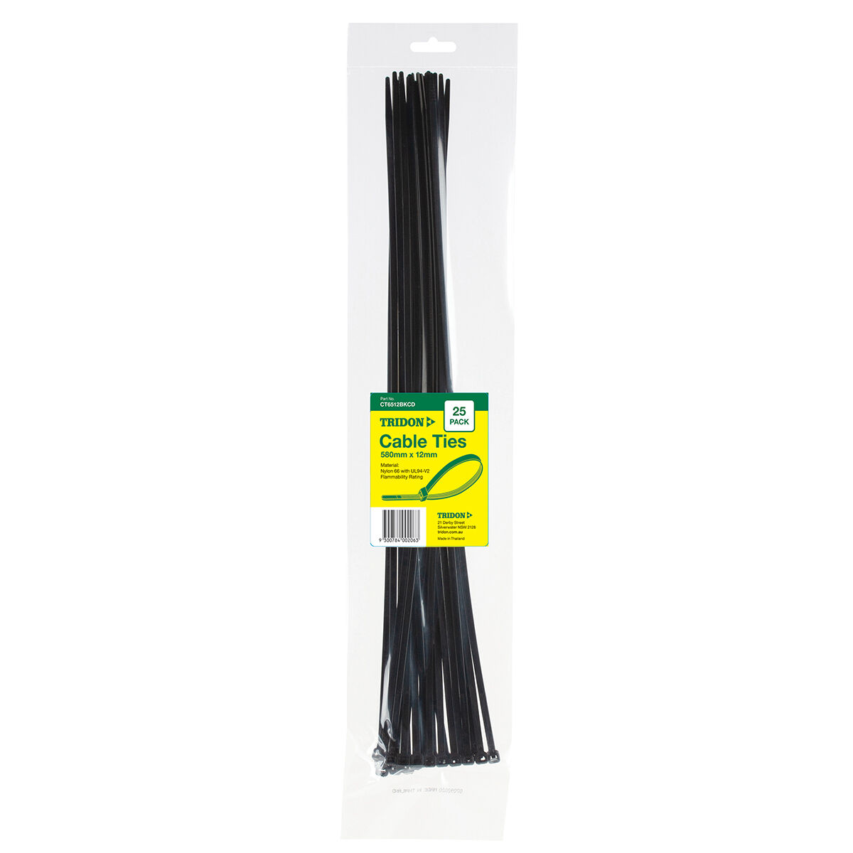 Tridon Cable Ties 580mm, 12mm, CT6512BKCD Supercheap Auto