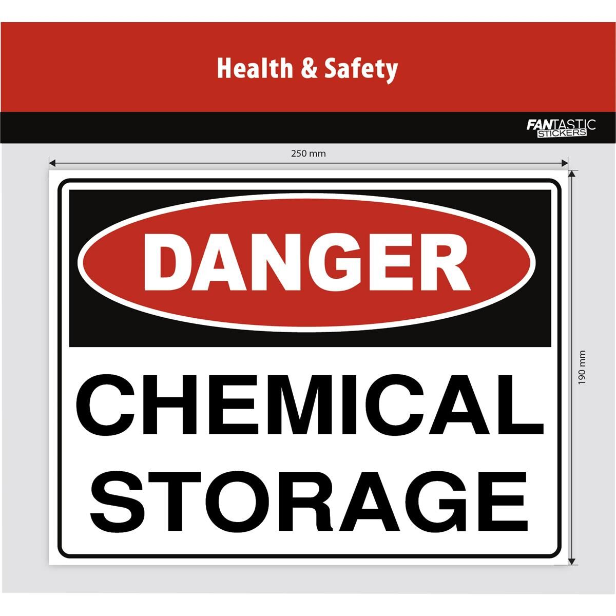 CHEMICAL STORAGE SIGN 25CM, , scaau_hi-res