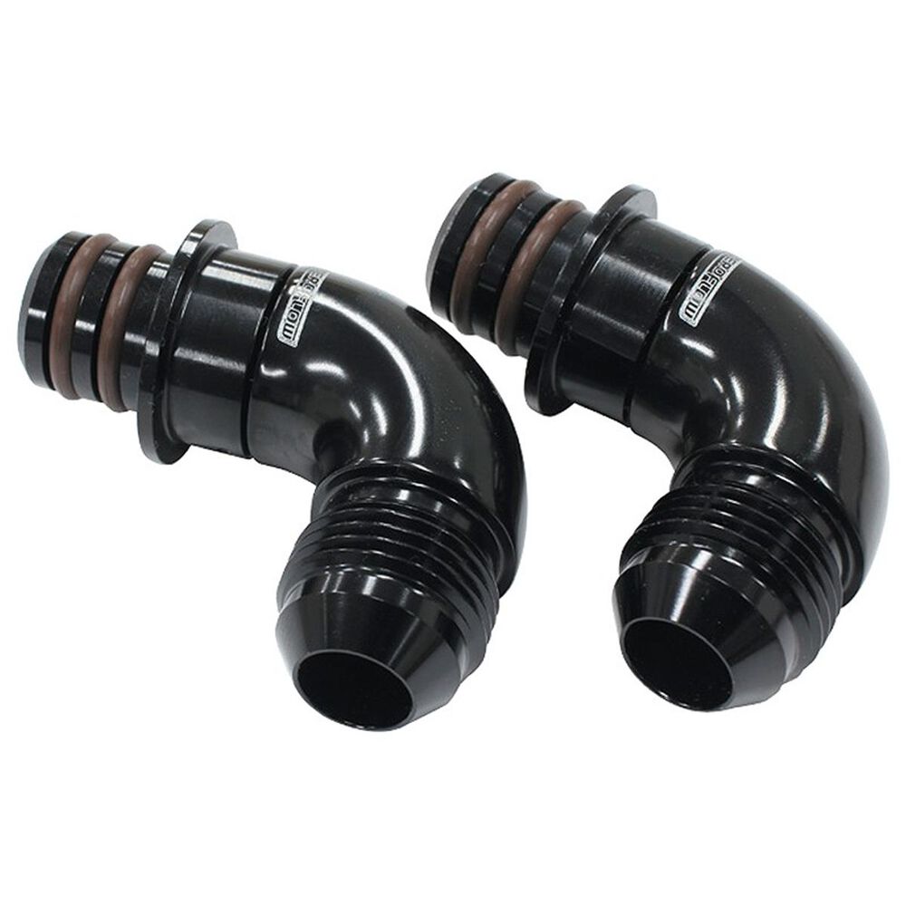 Aeroflow Transmission Cooler Port Fitting 8AN Black Finish, Suit Ford