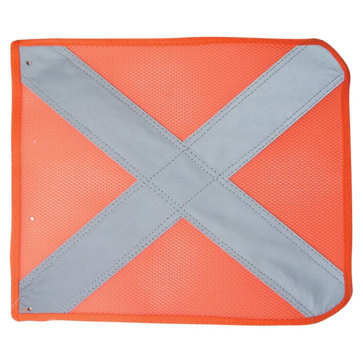 ORANGE REFLECTIVE CROSS MESH FLAG, BUGGYWHIPS & LIGHTSTICKS, , scaau_hi-res
