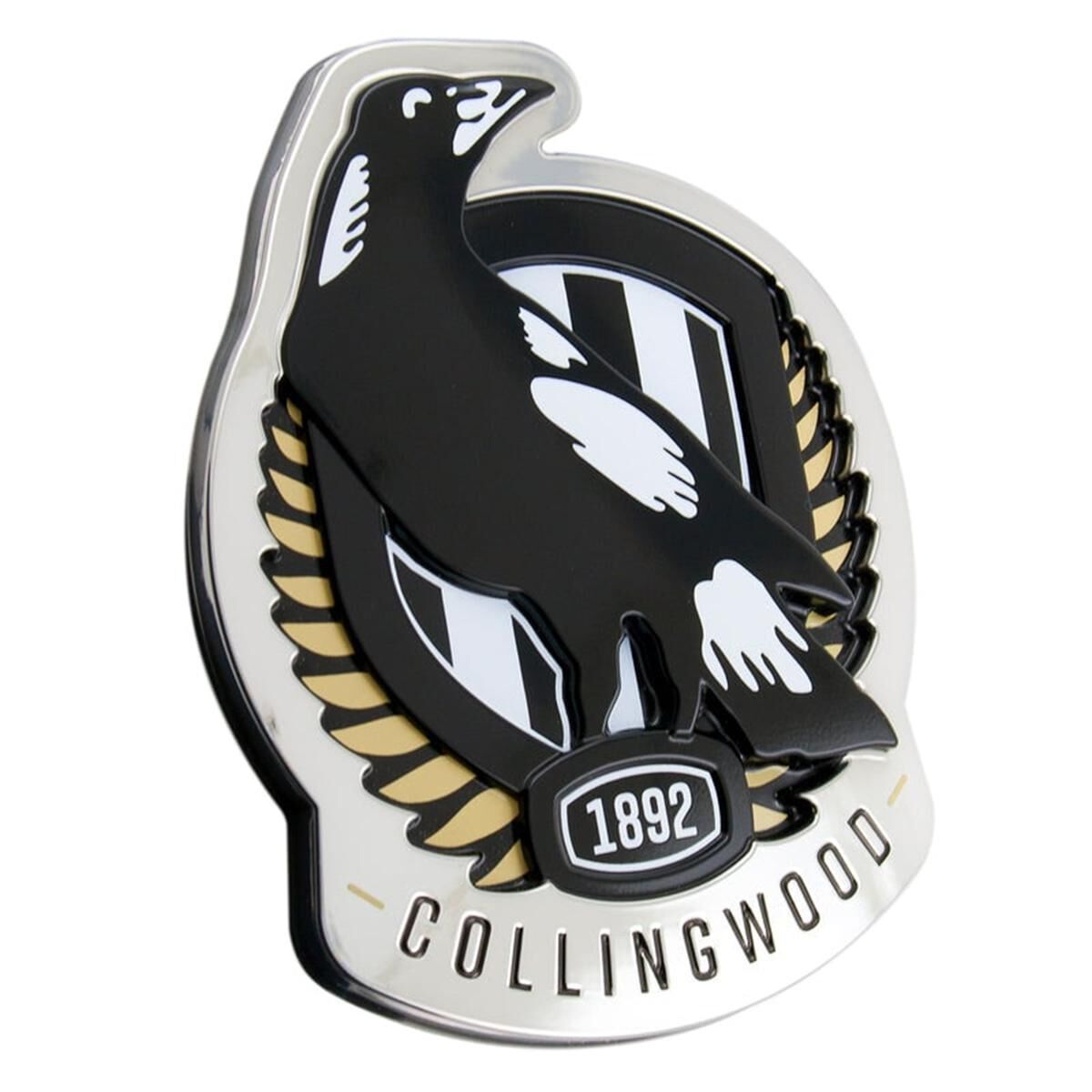 AFL COLLINGWOOD MAGPIES 3D CHROME CAR EMBLEM, , scaau_hi-res