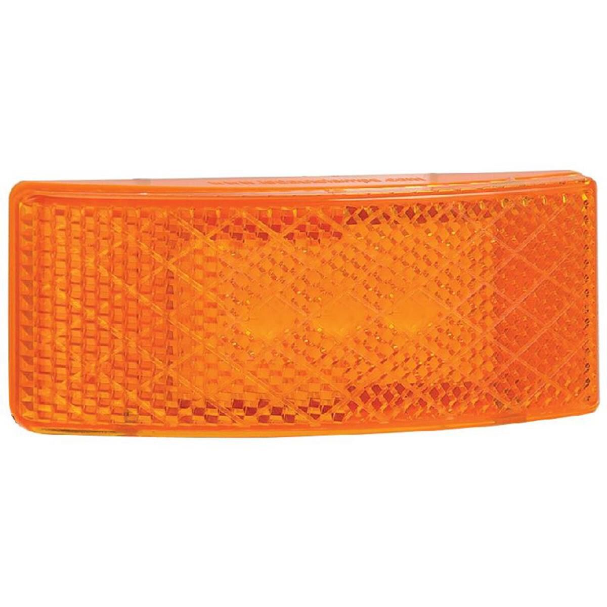 AMBER LED SIDE MARKER LAMP W/REFLECTOR 12/24V, 3M TAPE BASE 100 x 38 x 13mm, , scaau_hi-res