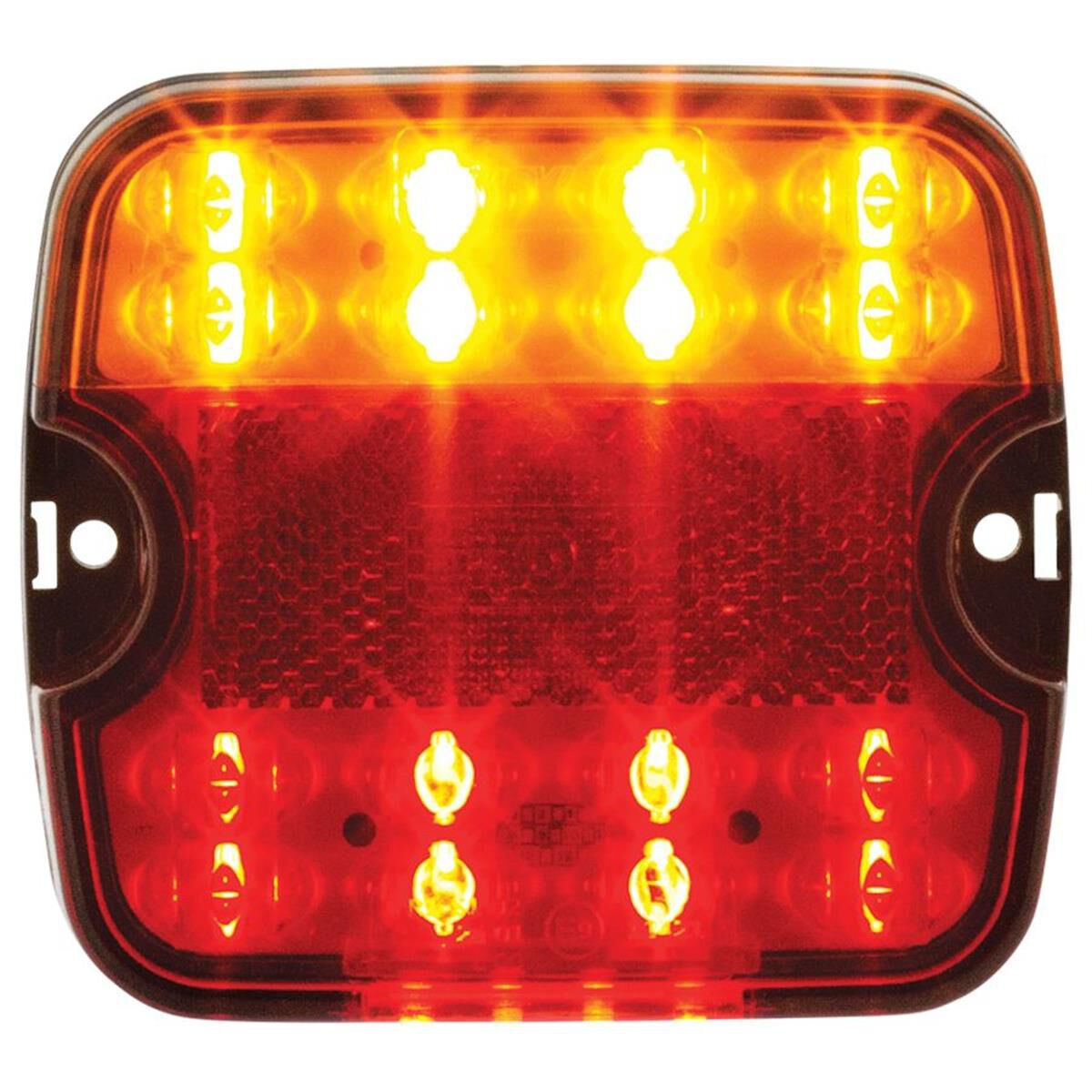 LED STOP/TAIL/IND/LIC PLT LAMP 9-33V W/ REFLEX REFLECTOR 0.5m LEAD 104x94x20mm, , scaau_hi-res