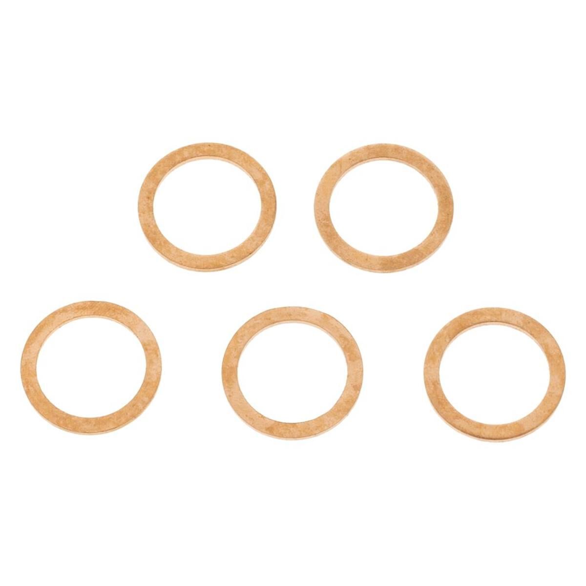 Pkt 5 SUMP PLUG WASHERS COPPER 18mm x 24mm x 1.5mm, , scaau_hi-res