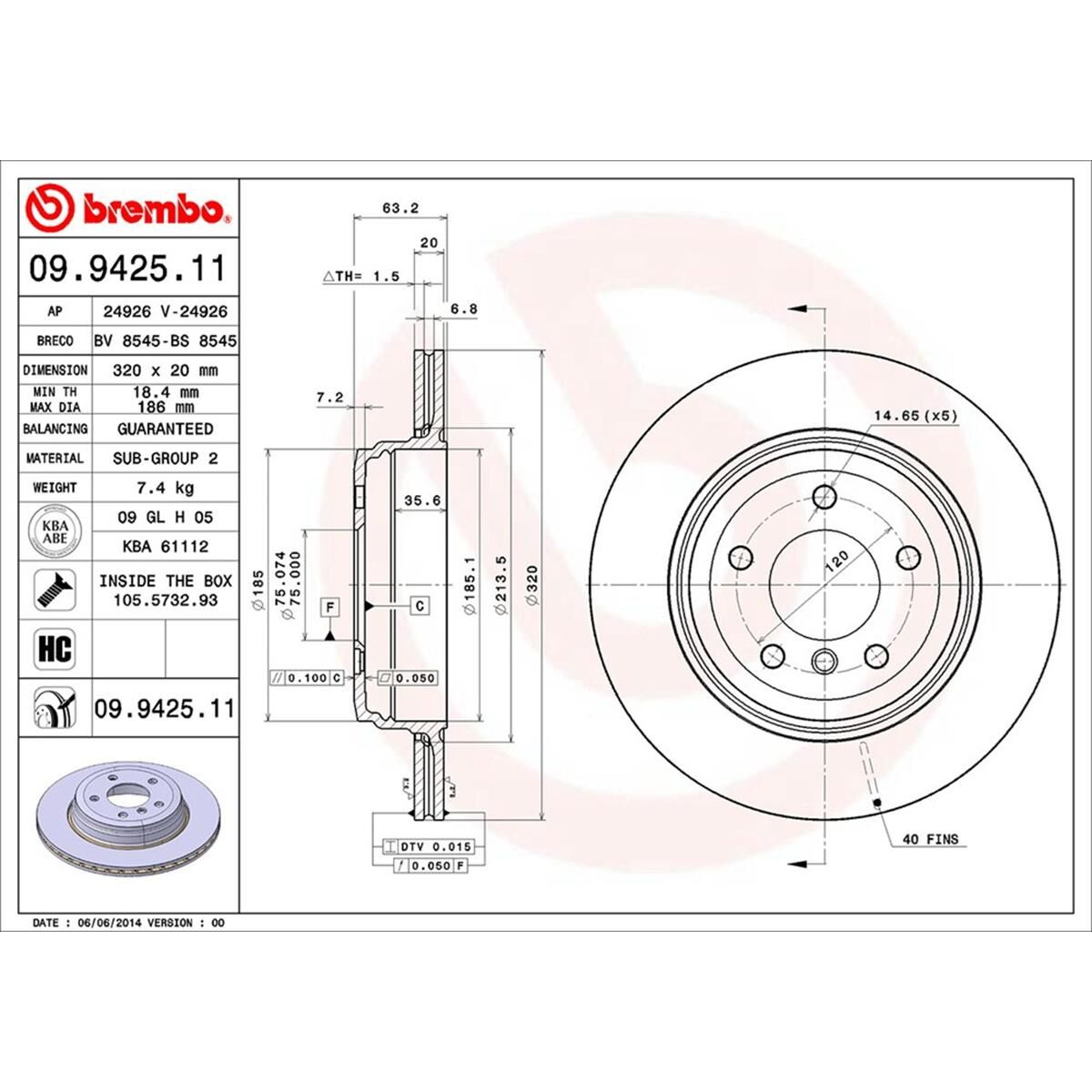 BREMBO DISC ROTOR, , scaau_hi-res