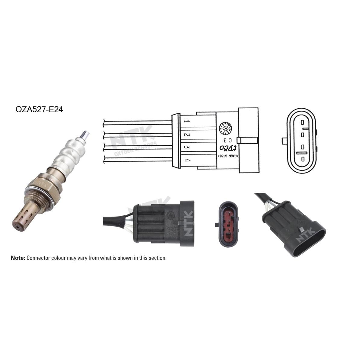NTK OXYGEN SENSOR - OZA527-E24, , scaau_hi-res