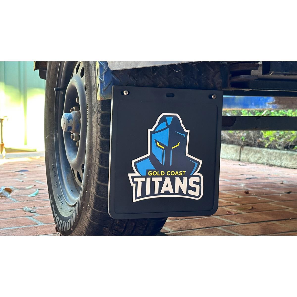 280MM DROP X 300MM WIDTH BLACK MONO MUDFLAP  - TITANS, , scaau_hi-res