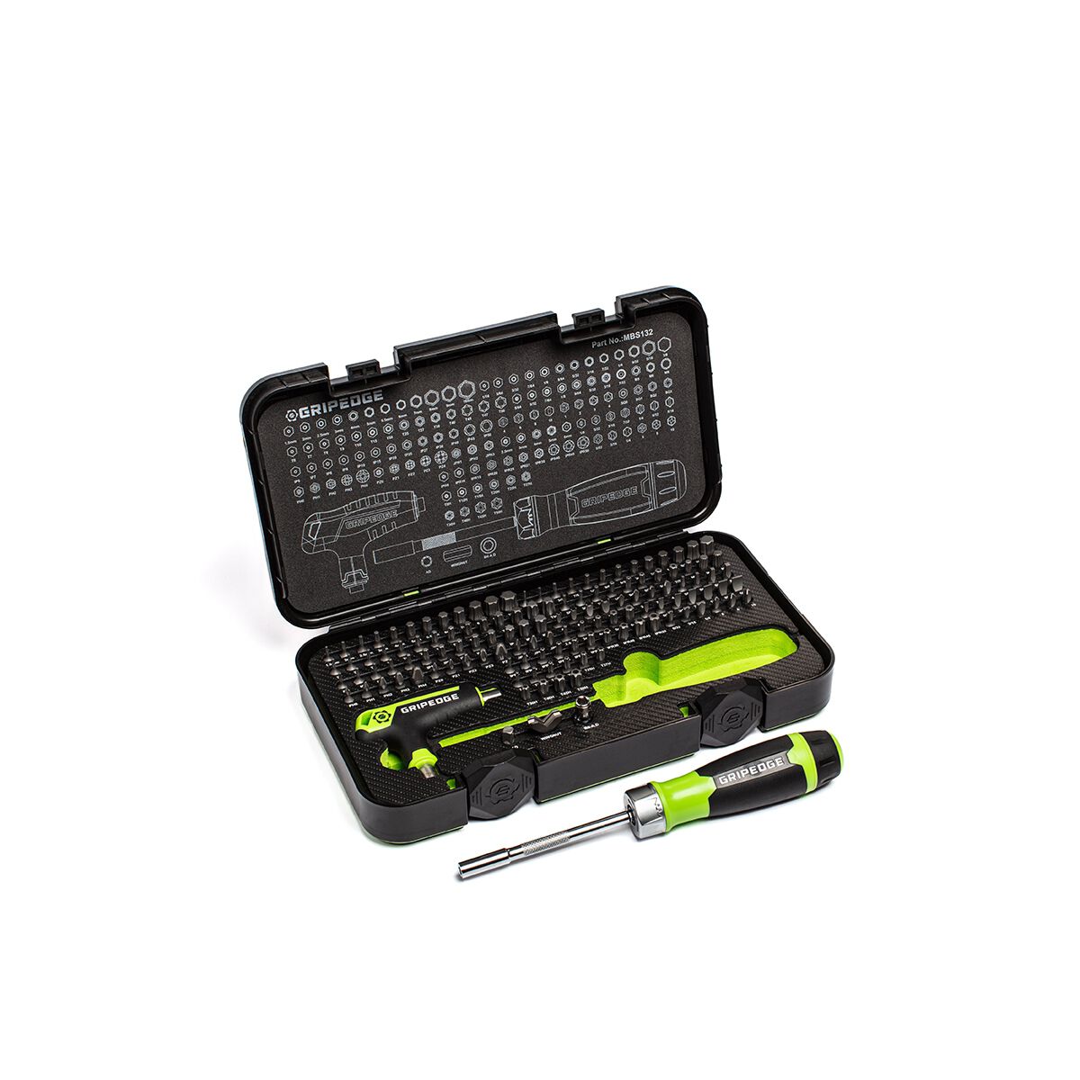GRIPEDGE MULTI BIT & DRIVER SET 132PC, , scaau_hi-res