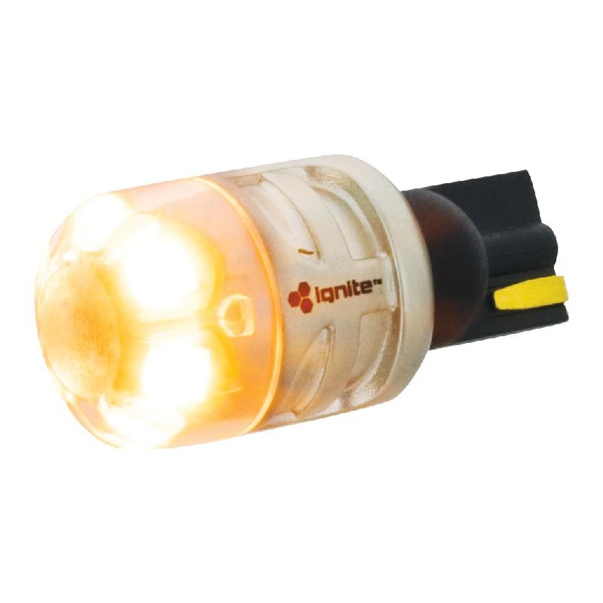 PKT 2 LED SIGNALLING GLOBE12/24v T15 WEDGE BASE AMBER900 LUMENS, , scaau_hi-res