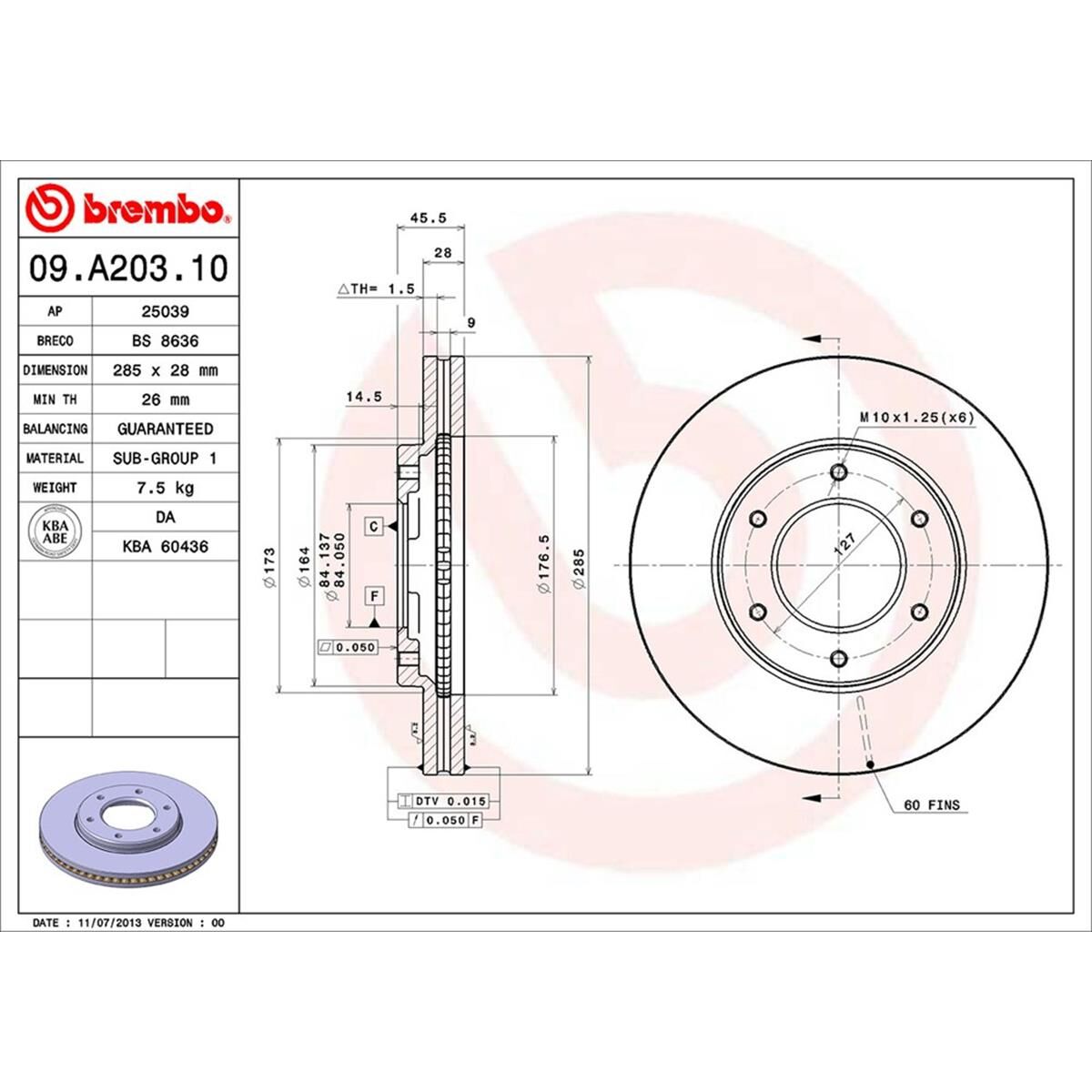 BREMBO DISC ROTOR, , scaau_hi-res