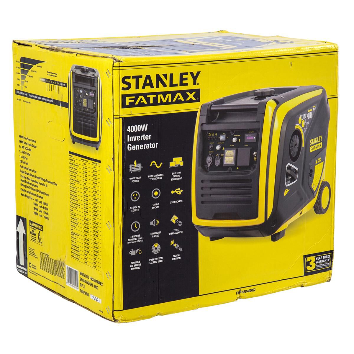 Stanley FatMax Inverter Generator E Start 4000W