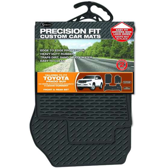 SPERLING PRECISION FIT PVC CUSTOM FLOOR MATS SUITS TOYOTA PRADO 150S SUV 2009-ON, , scaau_hi-res