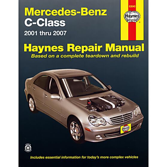 MERCEDES-BENZ C-CLASS HAYNES REPAIR MANUAL FOR 2001 THROUGH 2007 (EXCLUDES AMG MODELS), , scaau_hi-res