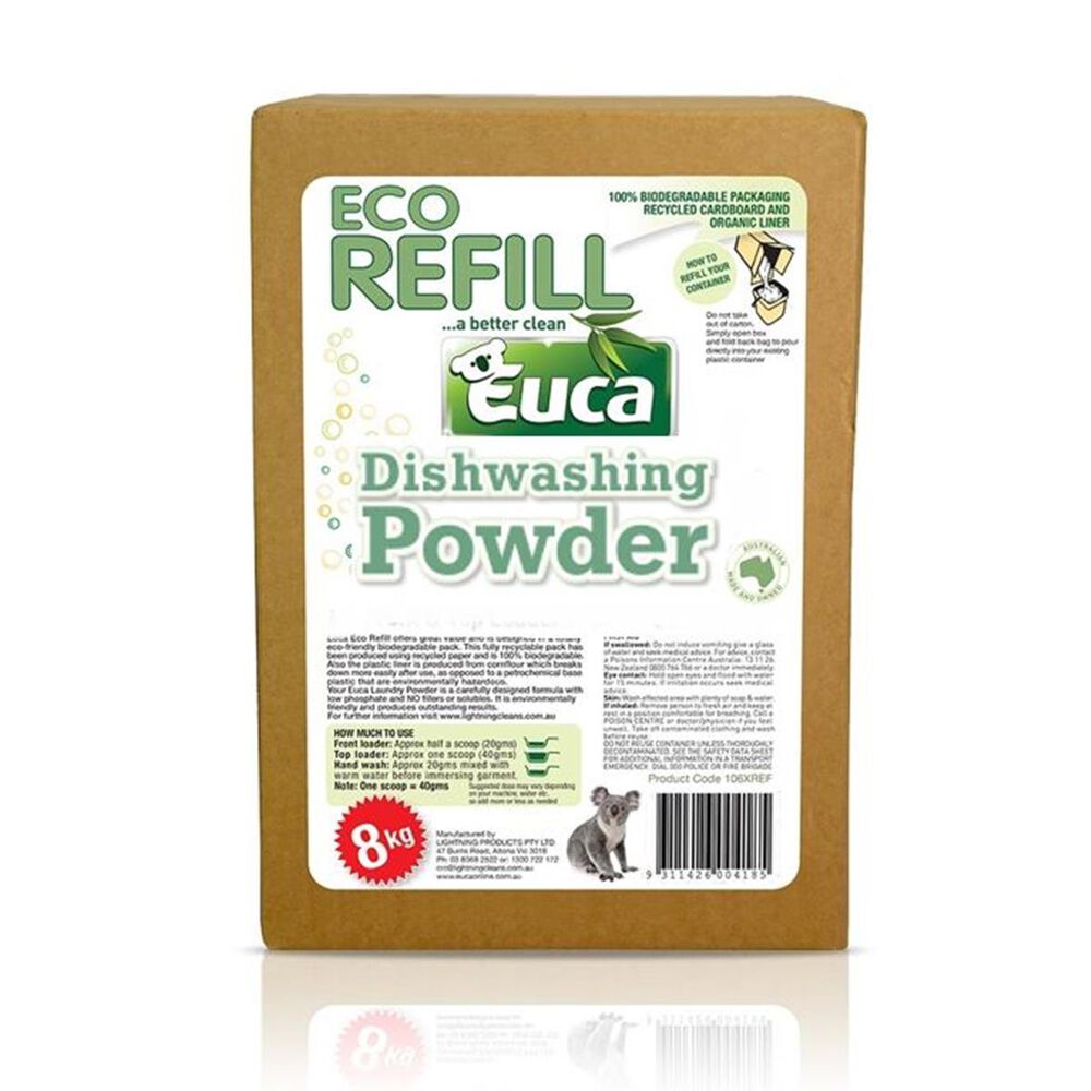 Euca Dishwashing Powder Refill 8kg, 379XREF Supercheap Auto