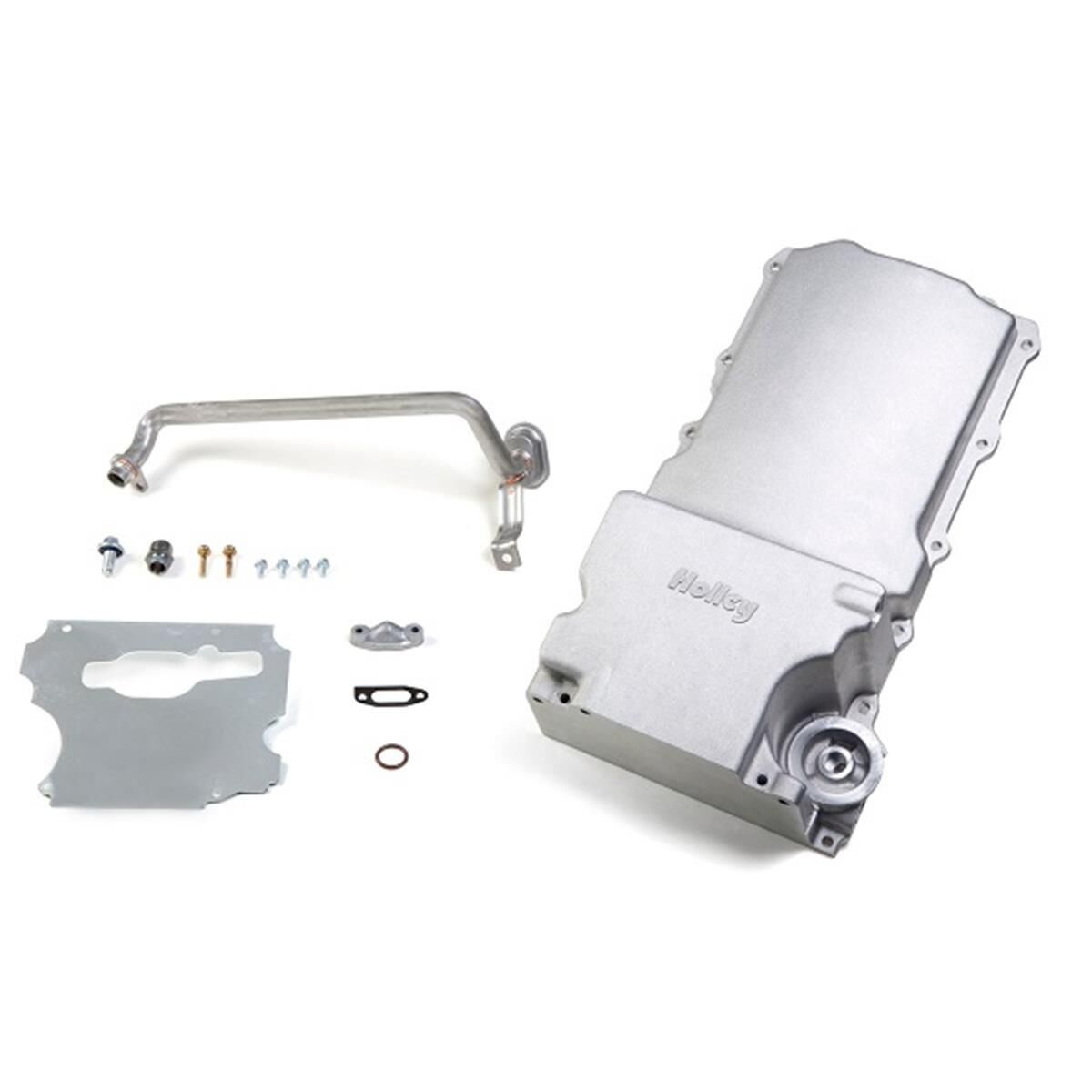HOLLEY LS RETRO REAR OIL PAN 6 QRTS WITH FILTER ALL ALLOY, , scaau_hi-res