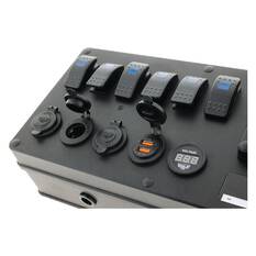 6 WAY DC CONTROL BOX 12/24v ABS PLASTIC VOLT, USB, PLUGS, , scaau_hi-res