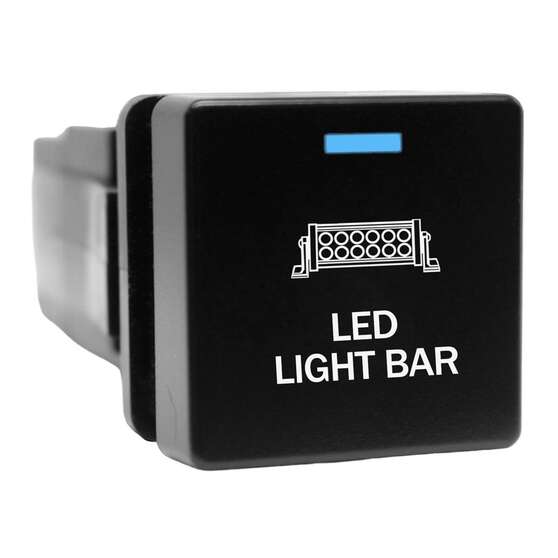SWITCH PUSH BUTTON ON/OFF 12V LED LIGHT BAR T/S ISUZU D-MAX, MUX, BT-50 2020 On, , scaau_hi-res