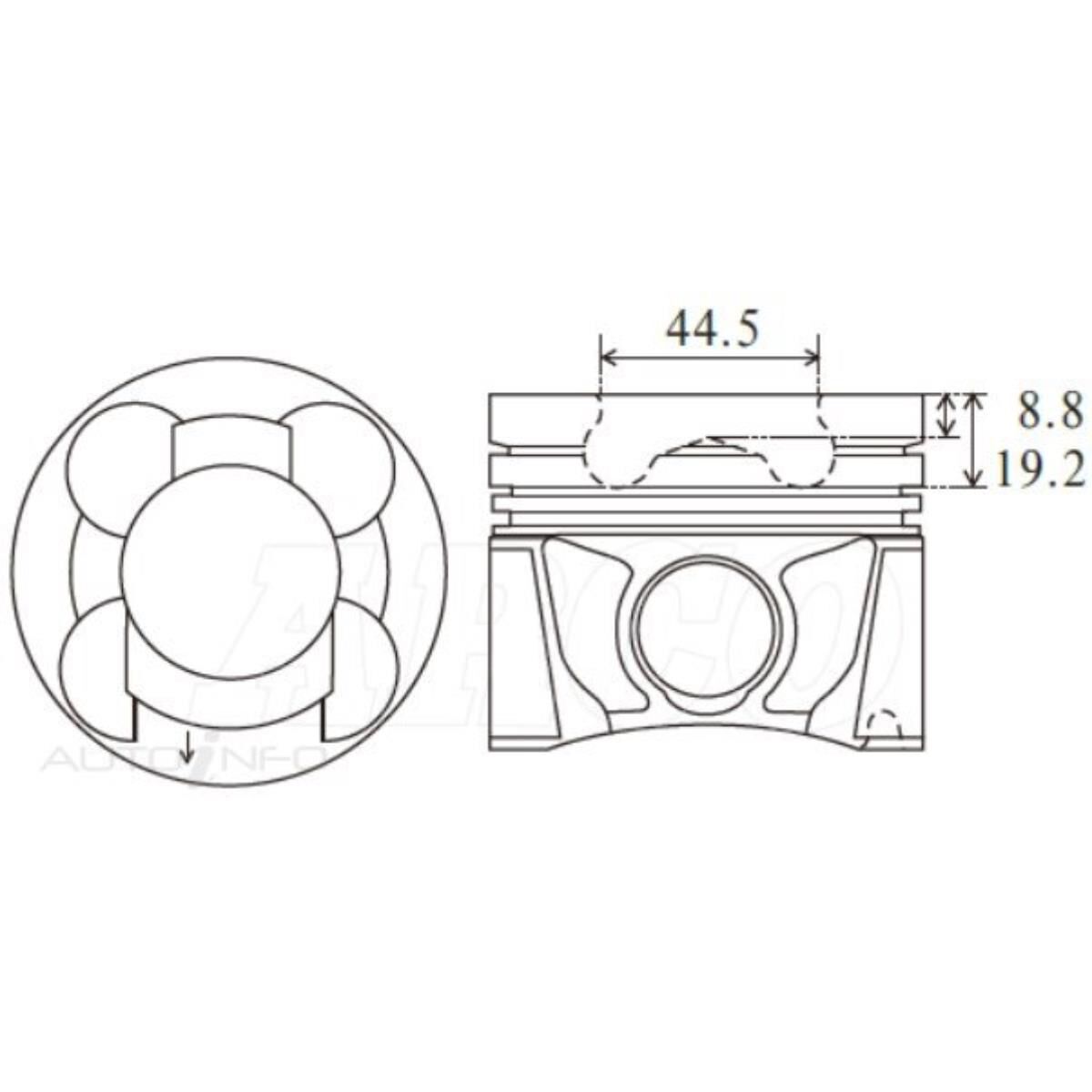 NISSAN YD25DDTI 'PISTON/RING ASSY', , scaau_hi-res